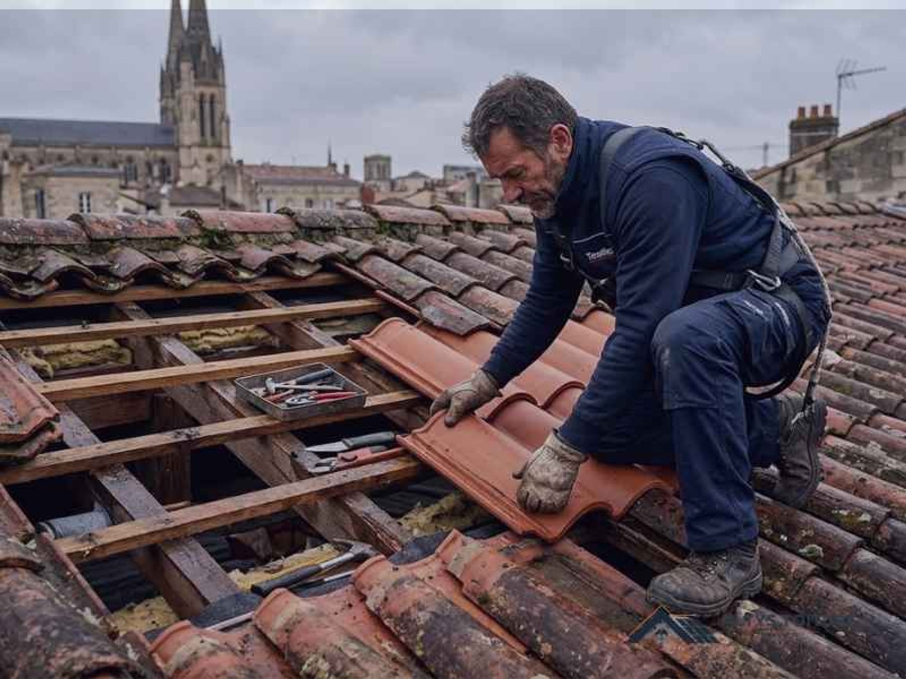 Couvreur Altys Toiture La Teste-de-Buch intervenant sur une toiture à Cazaux, La Teste-de-Buch